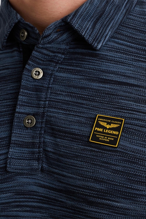 PME legend short sleeve polo stripe space dye